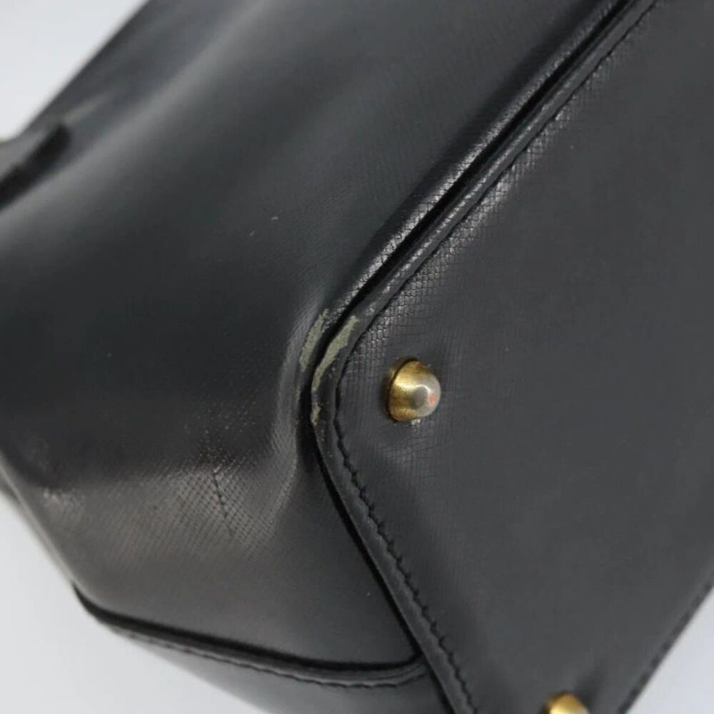 Versace Vintage Leather Black Leather Handbag - Picture 9 of 16